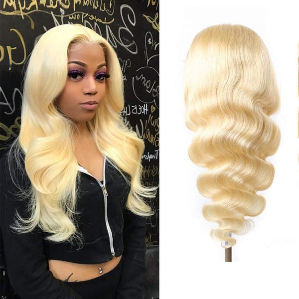 HELLOSH Blonde Lace Front Wigs Human Hair 20 inch 613 Lace Front Wig Human Hair Colored Wig 13x4x1 T Part Body Wave Wigs Blonde Human Hair Wigs (20”, 613 Blonde Wig Human Hair)