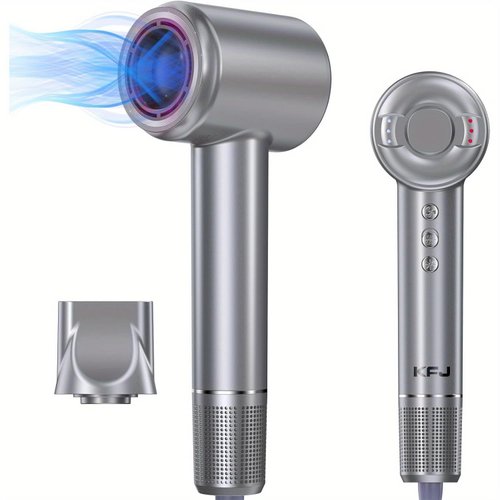 High Speed Hair Dryer, Professional Negative Ionic Blow Dryer, 110000 RPM Brushless Motor for Fast Drying, 1400W Low Noise Thermo-Control Hair Dryer with Magnetic Nozzle