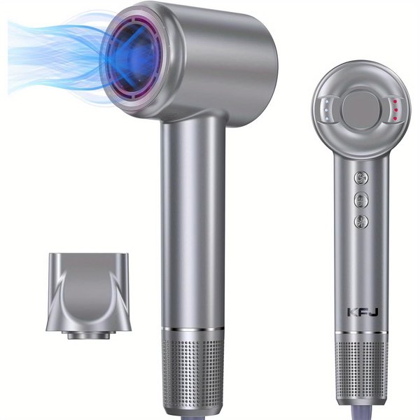 High Speed Hair Dryer, Professional Negative Ionic Blow Dryer, 110000 RPM Brushless Motor for Fast Drying, 1400W Low Noise Thermo-Control Hair Dryer with Magnetic Nozzle