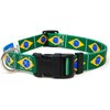 Brazil Dog Collar | Brazil Flag | Quick-release Buckle | Made in NJ, USA | for Small Dogs