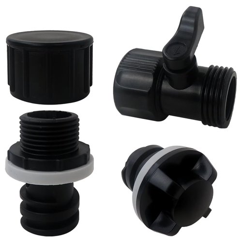 Qblahip Upgraded 1x Big Cooler Drain Plug, 1x Small Cooler Drain Plug, 1x Shut-Off Valve Replacement Compatible for RTIC 20QT/ 45QT/ 65QT Coolers, 3/4” Convenient On/Off Valve