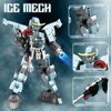 HIGH GODO Ice Mech Building Model Toy for Kids,Cool Joint Movable Mech Display Set with Exclusive Display Stand, Birthday Gifts for Boys 8-12（428PCS）