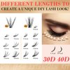 Miuffue DIY Lash Extension Kit 260 PCS Individual Cluster Lashes Kit 0.07D 10-16mm MIX 30D 40D Eyelash Extension Kit Lash Bond and Seal Glue Remover with Eyelash Tweezers (C Curl)