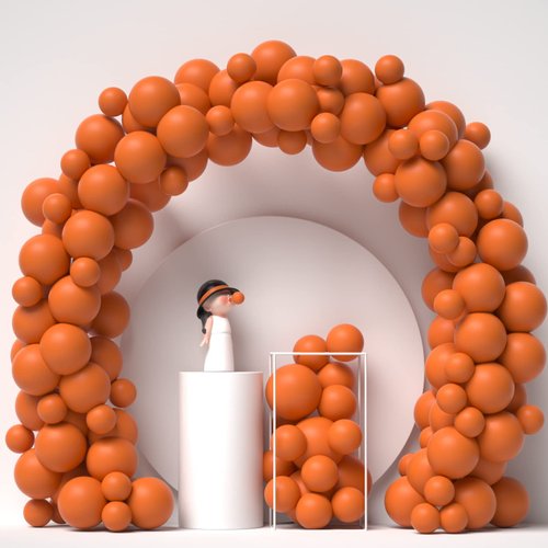 Janinus Burnt Orange Balloons Garland Arch Kit Dark Orange Balloons Different Sizes 80PCS Orange Balloons 12Inch 5Inch Halloween Balloons Fall Balloons for Thanksgiving/Baby Shower Party Decorations