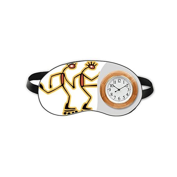 Egypt Figure Roller Skating Pattern Sleep Eye Head Clock Travel Shade Cover