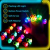 Wakestar - 24 Pack LED Light Up Bumpy Rings Party Favors For Kids Prizes Box Toys For Birthday Classroom Rewards Treasure Box Prizes Toys Glow Party Supplies