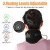 Portable Heating Pad for Neck with Massager Heated Neck Wrap for Neck Pain Relief 3 Adjustable Temperature and 4 Massage Modes Hot Compress Neck Therapy Brace for Stiffness & Soreness Relief