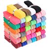40 Yards Fold Over Elastic Solid Color Trim Elastic 40 Colors Ribbon Sewing Stretch Elastic Foldover Elastic Ribbon Band for Baby Girls Hair Bow DIY Craft Hair Ties Headbands