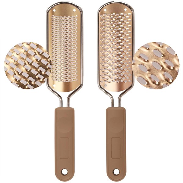 2 Pack Pedicure Rasp Foot File Callus Remover, Professional Foot Scrubber Remove Dead Skin Cracked for Wet and Dry Feet