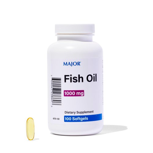 Major Omega-3 Fish Oil - Fish Oil Supplement 1000mg - 100 Softgels - Pack of 3