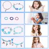 1388pcs Charm Bracelet Making Kit for Girls,Jewelry Making Kit Supplies,DIY Bead Bracelet Girls Toys,Birthday Christmas Craft Gifts Set for Kids Age 4 5 6 7 8 10 11 12 (01 Blue)