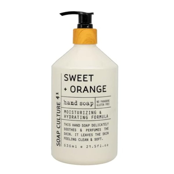 Soap Culture 41 - SWEET & ORANGE Hand Soap, MOISTURIZING & HYDRAYING FORMULA 21.5 fl oz.