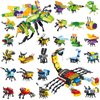 IAMGlobal 24 Mini Animal Building Blocks Toy Set, Animals Figures Stem Toys, Party Favor, Goodie Bags, Birthday, Carnival Prizes for Kids