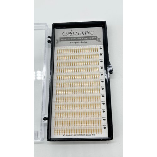 Alluring Mixed Assorted Light Brown Volume Lashes 5D Lash Fans C curl 0.07mm Thickness Colored Eyelash Extension (D Curl)