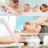 ZJchao Massage Stone Wand Massage Stick, Jade Massage Crystal Wand Gua Sha Scraping Massage Tools Rose Quartz Guasha Beauty Tool for Facial Skin Rejuvenation Jade Stone Massage Wand (Pink Quartz)