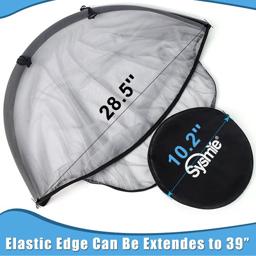 Sysmie Mosquito Net for Baby Car Seats – Infant Car Seat Insect Mesh Net with Zipper - Universal Fit, Premium Quality: Machine Washable - Gray