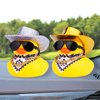 MuMyer Rubber Duck Car Ornaments Duck Car Dashboard Decorations for Car Dashboard Decoration Accessories with Mini Cowboy Hat Scarf Necklace and Sunglasses(D5)