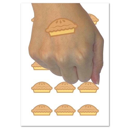 Yummy Pie Temporary Tattoo Water Resistant Fake Body Art Set Collection - 54 1" Tattoos (1 Sheet)