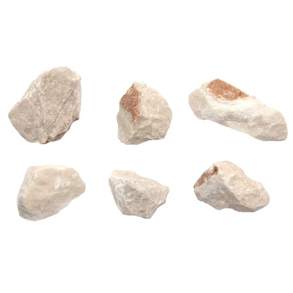 EISCO (Pack of 6) Raw Gypsum, Mineral Specimens - Approx. 1" - Geologist Selected & Hand Processed - Great for Science Classrooms - Class Pack