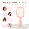 GOO GOO Wet and Dry Vented Detangling Hair Brush, Anti-static and Gentle Scalp Massage for All Hair Types, Orange Peach Pink