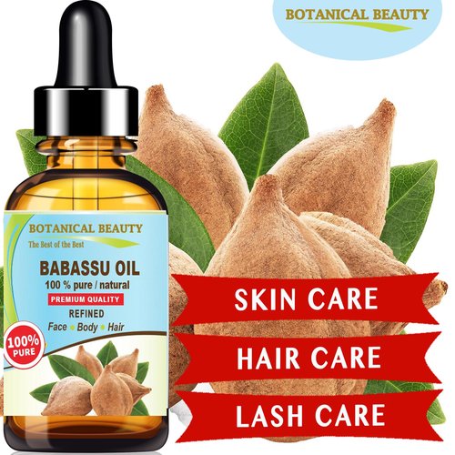 Botanical Beauty BABASSU OIL 100% Pure Natural REFINED Cold-Pressed Carrier Oil 4 Fl oz 120 ml for Face, Skin, Body, Hair, Lip, Nails. Rich in Vitamin E, Vitamin C