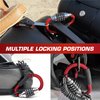 RADIKAL RK540R Motorcycle Helmet Lock, Multifunction Steel Cable, T Bar Extension Adapter, High Security Pin 4-Digit Combination Carabiner Lock Anti Theft Motorbike Bicycle Jacket Luggage Bag