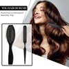 LLMSIX 2PCS Wire Wig Brush, Stainless Steel Synthetic Brush with Ball Tips Gentle Wig Detangling Brush Comb Travel Size Styler Brush for Defining and Separating Curls Wigs Natural Hair (Black)