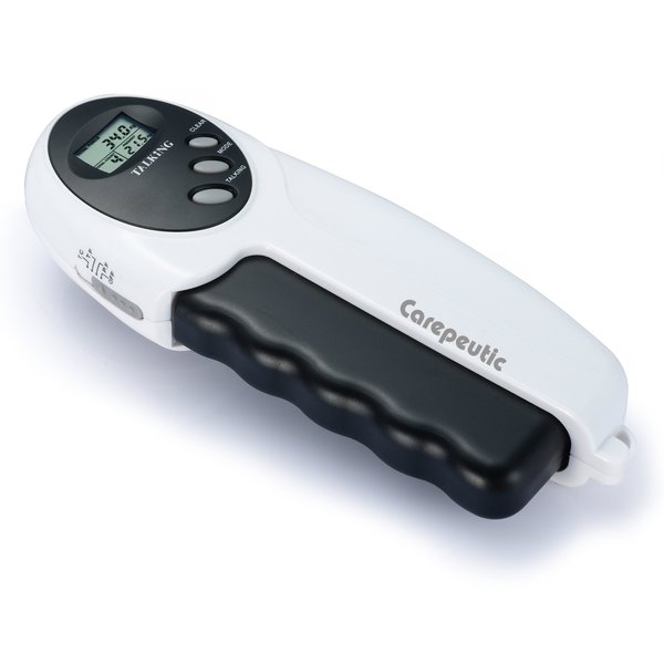 Carepeutic KH517 Digital Talking Power Hand Grip Exerciser, White, 7 1/4" L x 2 3/4" W x 1 1/2" D.