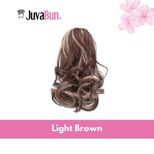 JUVABUN Claw Clip Wavy Ponytail Extension 12" -Brownish Blonde| Hair Extension Clips | Ponytail Extension Human Hair | Wavy Hair Extensions | Washable Realistic And Synthetic | Brownish Blonde