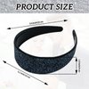 Amariver Navy Blue Rhinestone Headbands Sparkly Glitter Hair Band for Women Shiny Crystal Headband Fashion Wide Diamonds Head band Bling Jeweled Headband Stylish Hair Accessories for Women Girls