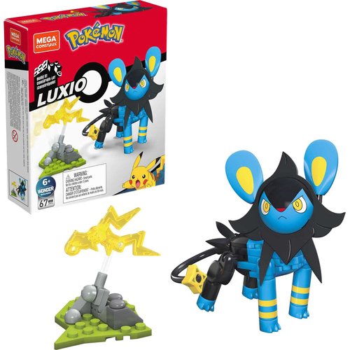 Mega Construx Pokemon Luxio Construction Set with Character Figures, Building Toys for Kids (67 Pieces)
