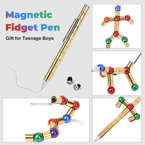 Magnetic Pen, Fidget Pen Toy,Decompression Magnetic Fidget Toy Pen Gifts,Gift for Teenage Boys/Girls，Toy for Ages 3-8，Novelty Toy Gift for Kids or Friends