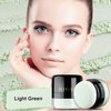Setting Powder Lightweight Loose Powder Finishing Powder Long-Lasting Face Powder Waterproof with Soft Mushroom Powder Puff & Mirror, Translucent Finish (Light Green/Translucent)-3 Boxes