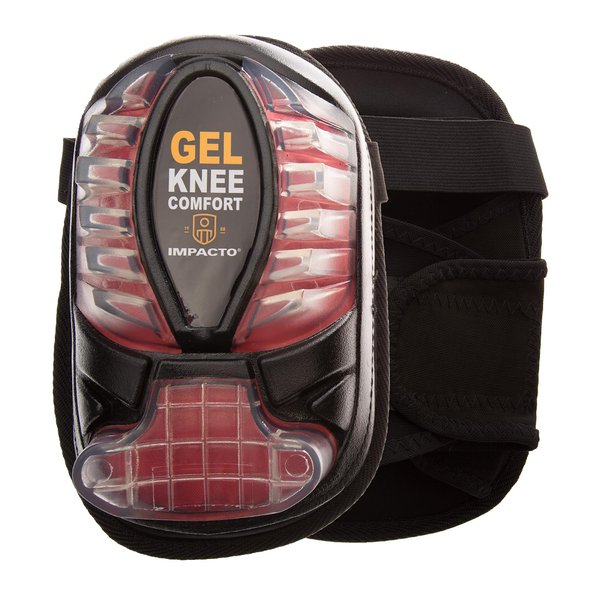 Impacto 86500000000 Knee Pad Gel Extended Style, Black/Clear