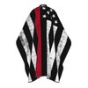 ONE TO PROMISE Red Line Barber Cape Firefighter Red Line Flag American Flag Hair Cut Salon Cape,Hair Stylist Hairdresser Styling Cape,Waterproof Haircut Apron Cover Up for Adults,55"X66"