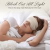 BOKOR Nature Silk Sleep Eye Mask - FSA/HSA Eligible Sleeping Mask, Dark Circles and Puffiness, Improve Sleep, Light Blocking Eye Cover, Ideal Birthday Gift with Gift Package - Champagne