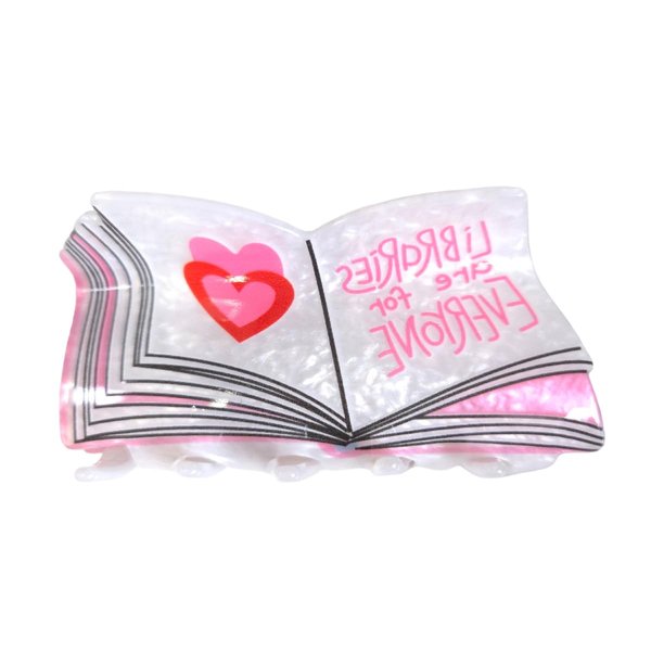Generic Cartoon Book Hair Clip,Acrylic Claw Clip for Women,Women Hair Accessories, 1 Count (Pack of 1)