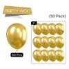 PartyWoo Metallic Gold Balloons, 50 pcs 5 Inch Gold Metallic Balloons, Gold Balloons for Balloon Garland or Balloon Arch as Party Decorations, Birthday Decorations, Baby Shower Decorations, Gold-G101
