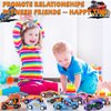 Toys for Boys 3-5, 11 Magnetic Train&Car Set Wooden Toys for Toddlers Montessori Toys for 3+ Year Old Superhero Toys Toddler Cars Christmas&Birthday Gifts for 3+ Year Old Boys Cars Toys for Kids 3-5
