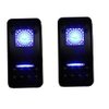 Amarine Made 2-Pack 12v 20 Amp Waterproof On-Off-On 2 Position Boat Marine DPDT 7 Pin Rocker Switch with 2 Led Lamps (Blue)
