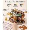 ROBOTIME DIY Tiny House Kit, Miniature House Kit for Adults to Build, Mini House Kit with Furniture, Halloween/Christmas/Birthday Gifts for Men/Women（Tipsy Restaurant）