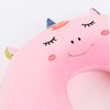 Sexysamba Cartoon Headrest & Neck Pillow for Kids Boys & Girls, Teens, Travel Accessories for Airplane, Car, Recline, Memory Foam Cute Travel Pillow with Sleep Eye Mask - Pink Unicorn
