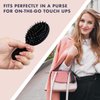 Boar Bristle Brush Set by Everlong, Boar Hair & Nylon Mix Paddle & Mini Brush Duo, Add Shine and Stimulate Scalp, Regular & Travel Size, Safe for Hair Extensions & Wigs