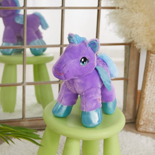 BSTAOFY Light up Pegasus Stuffed Animal Glow Unicorn LED Soft Plush Toys, Bedtime Nightlight Companion Gift for Kids on Christmas Birthday Valentines Day, Purple