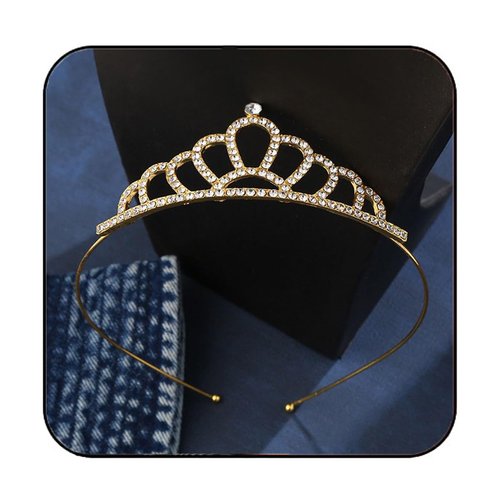Kilshye Silver Princess Tiaras Girls Rhinestone Tiara and Crown Birthday Party Crowns Hair Accessories for Kids (F)