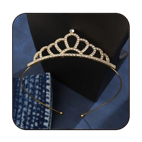 Kilshye Silver Princess Tiaras Girls Rhinestone Tiara and Crown Birthday Party Crowns Hair Accessories for Kids (F)