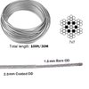 TooTaci Turnbuckle Wire Tensioner Kit with 100ft Stainless Steel Cable Wire Rope,1/16 Vinyl Coated Wire Rope,Turnbuckles for Cables Wire 1/16,for Trellis Wire Kit,String Light Hanging Kit Outdoor