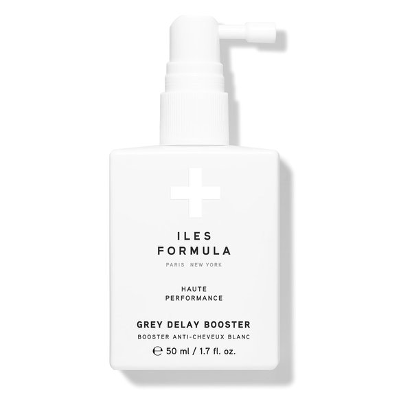 Iles Formula Haute Performance Grey Delay Booster - Anti-Gray Botanical Leave-In Hair Treatment - Prevents Premature Graying & Restores Natural Hair Color – Plant Based Serum (50 ML)