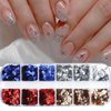 12 Grids Star Nail Art Glitter 3D Holographic Nail Glitter Sequins Independence Day Nail Supplies Metallic Nail Sequins Red Blue Mixed Star Nail Glitter for Women Nail Charms Manicure Decorations