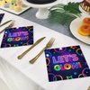 40Pcs Glow Party Napkins Neon Glow in the Dark Dessert Lunch Dinner Tableware Disposable Paper Napkin Set Let's Glow Theme Wedding Birthday Baby Shower Party Supplies